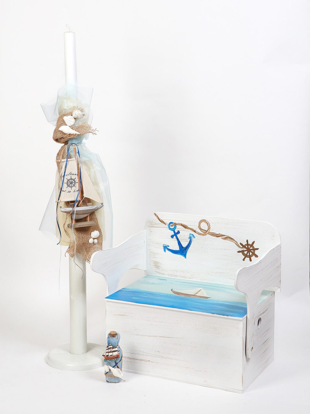 Θρανίο αντικέ με θέμα ναυτικό καράβι