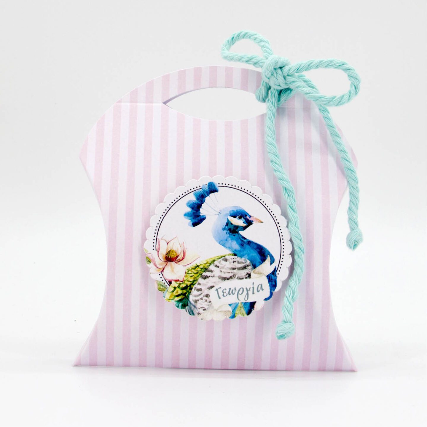 Μπομπονιέρα χαρτινο κουτάκι με τυπωμένο το θέμα της βάπτισης