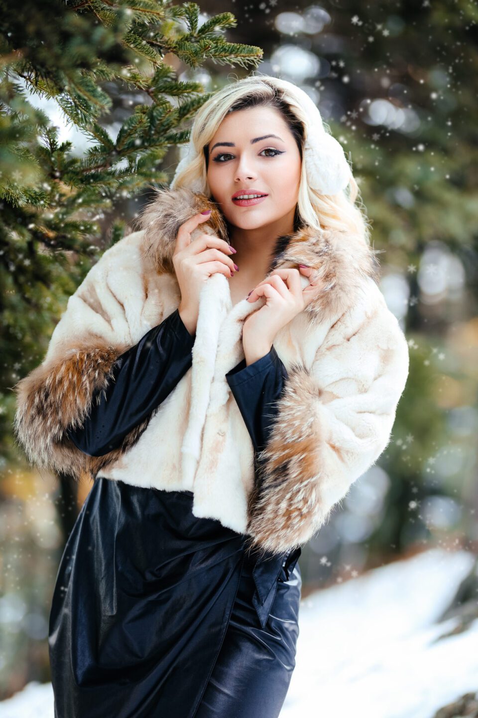 Γούνινη ζακέτα Finland Racoon pearl