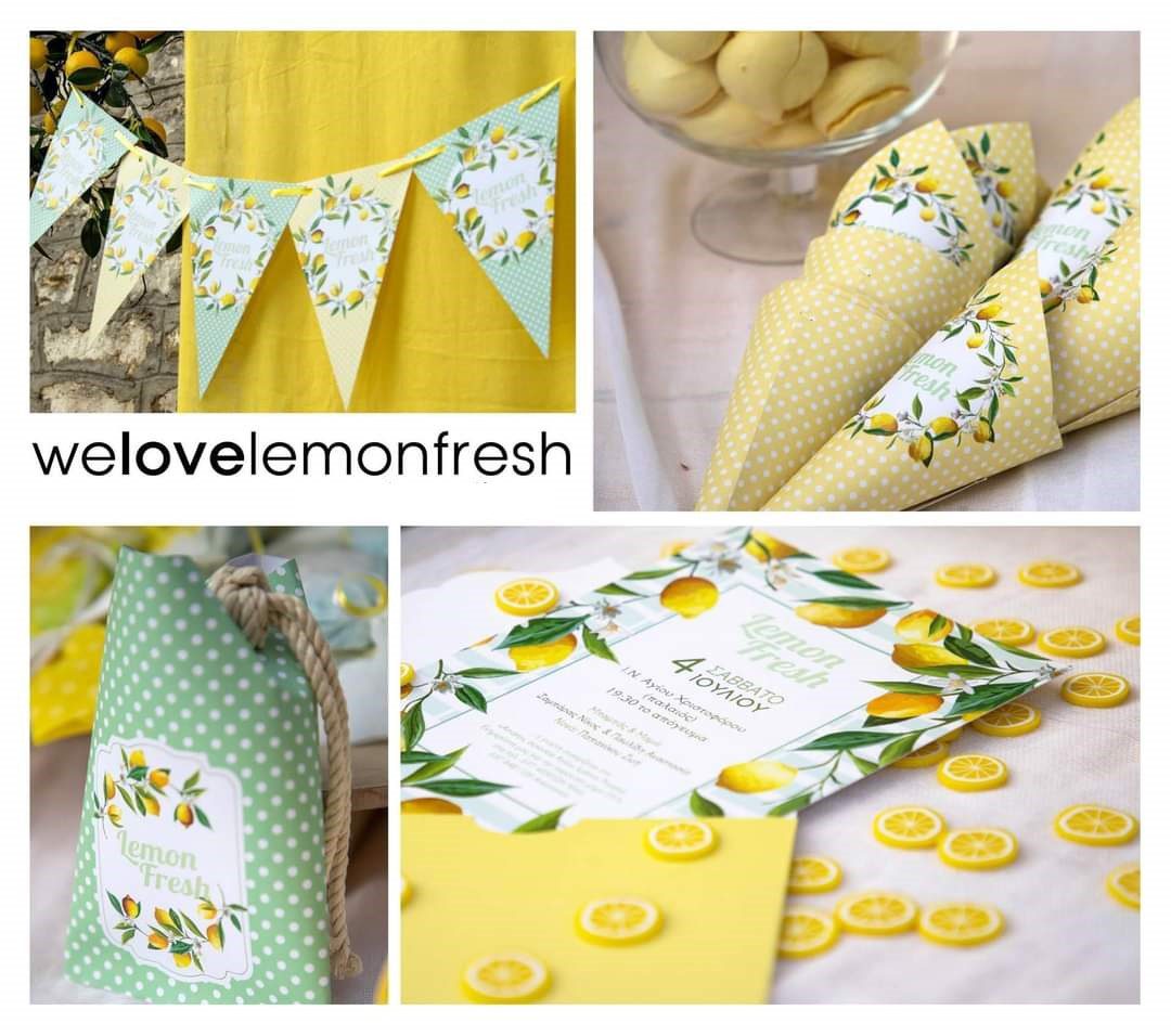 Βάπτιση για κορίτσι με θέμα Lemon λεμόνια