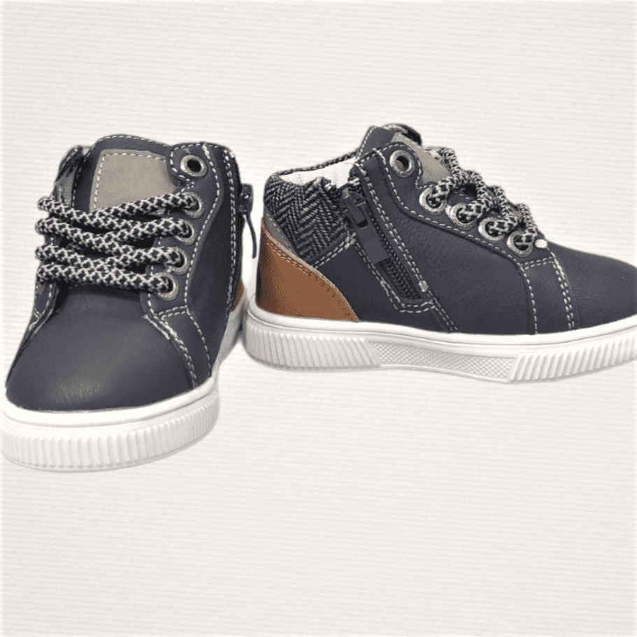 Βαπτιστικό παπούτσι μποτάκι σε μπλε σκούρο