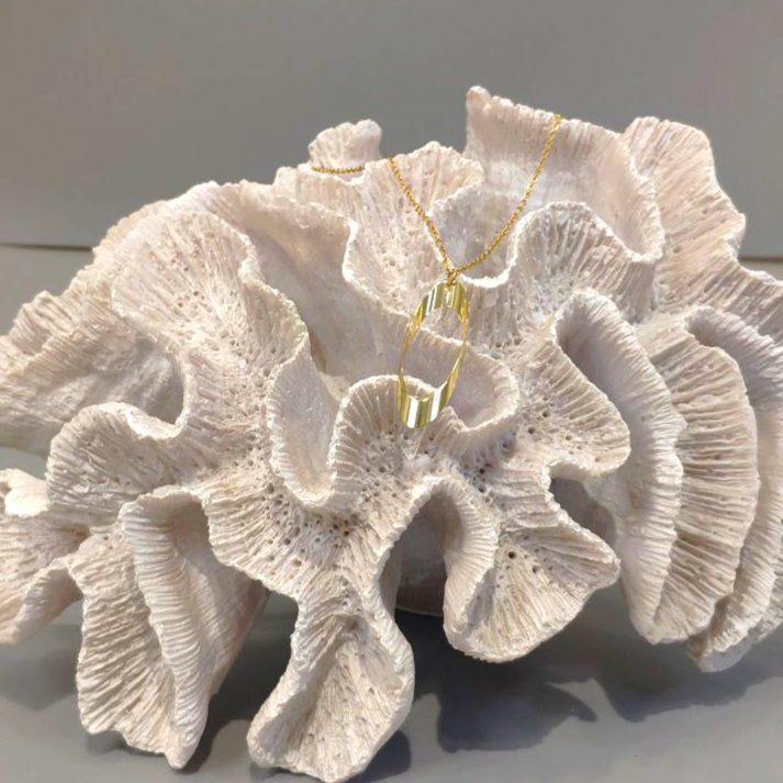 Επίχρυσο κολιέ με μενταγιόν