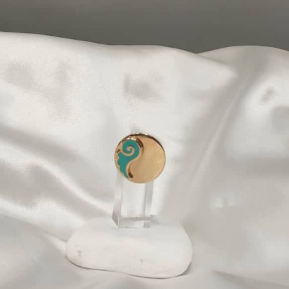 Δαχτυλίδι με σμάλτο και χρυσό