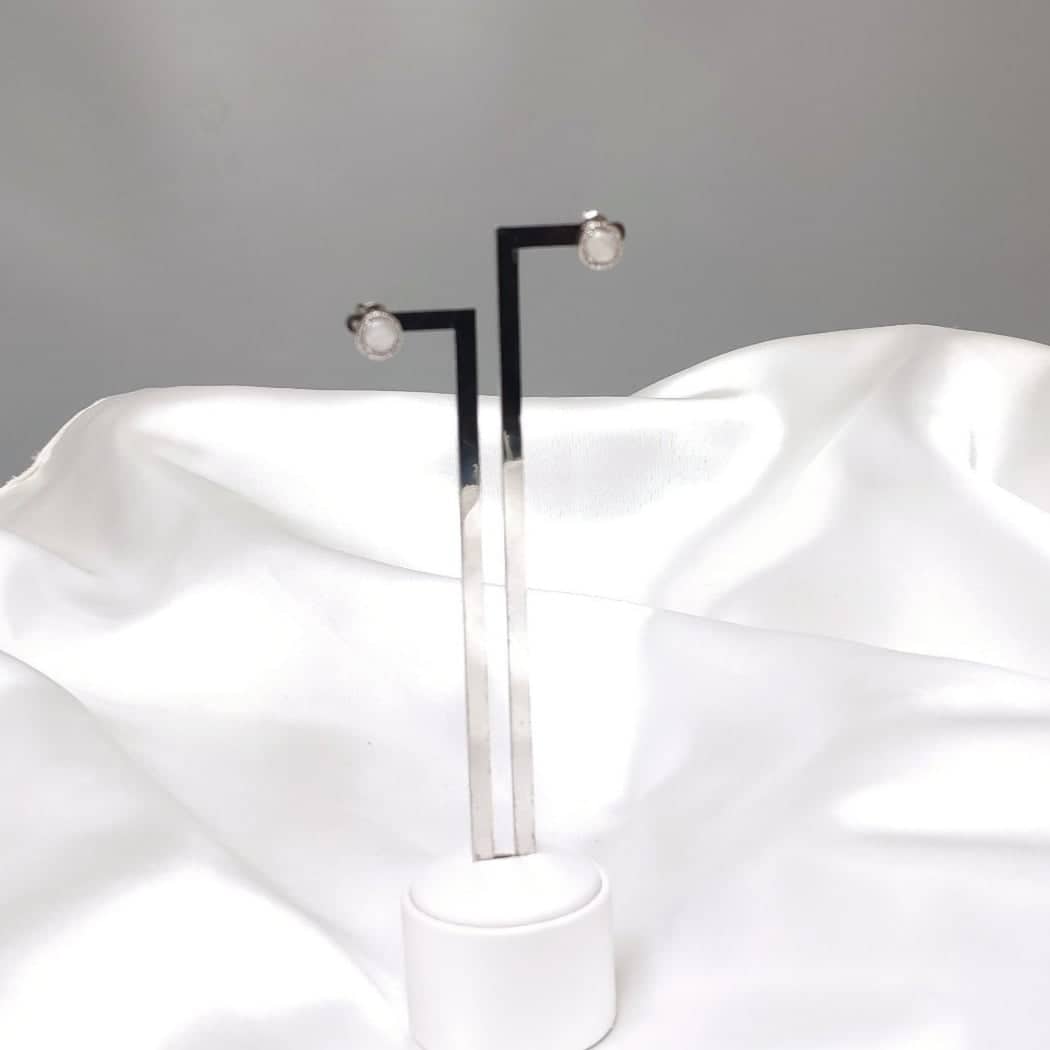 Σκουλαρίκια με φεγγαρόπετρα σε ασήμι 925