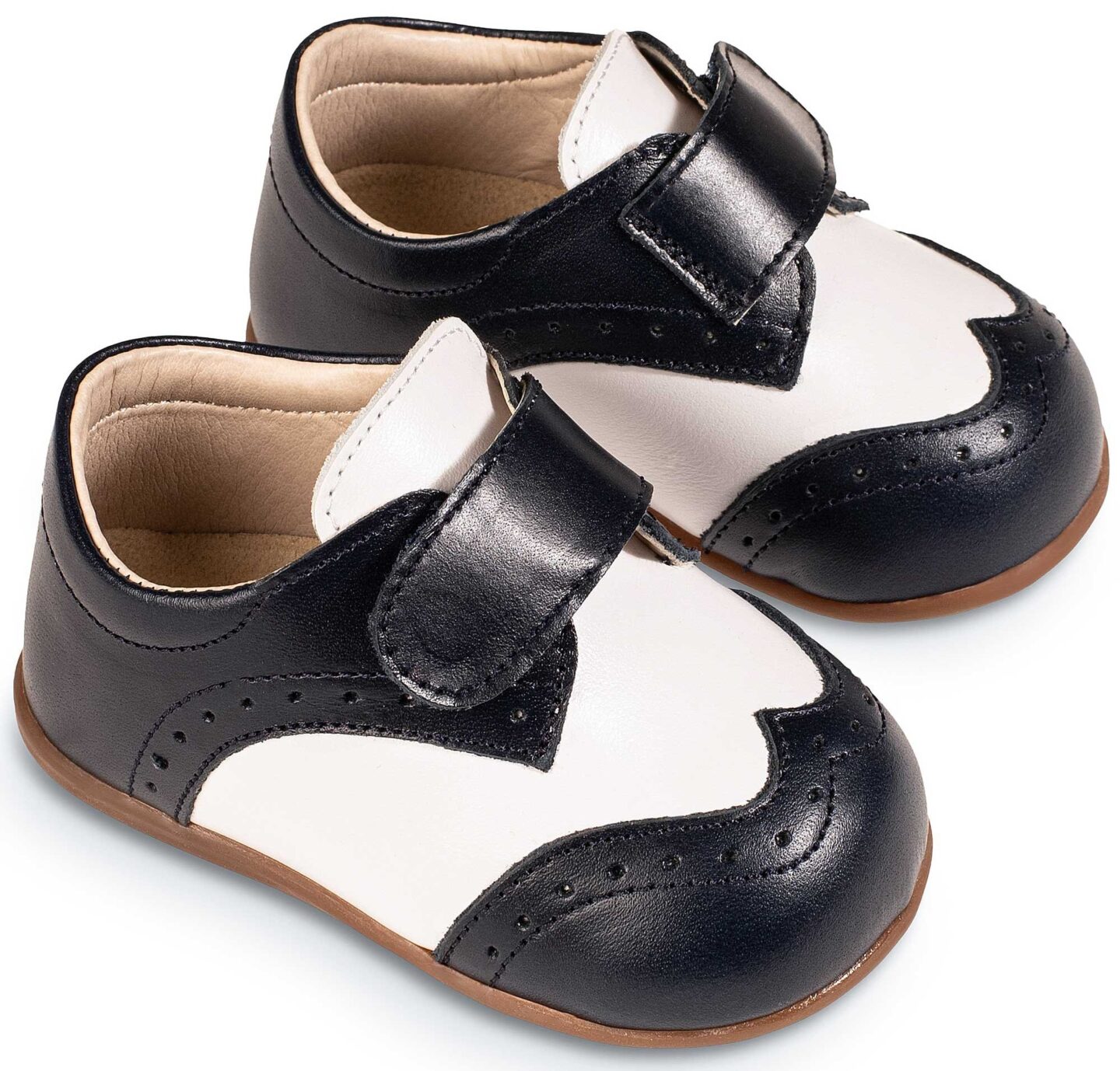 Βαπτιστικά παπούτσια δίχρωμα brogues